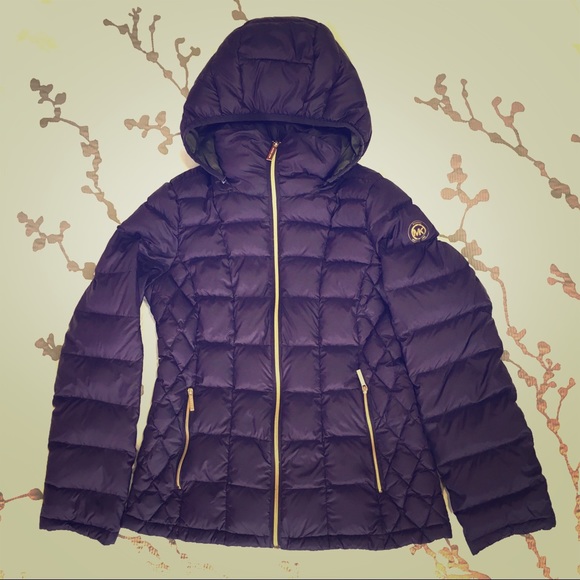 michael kors eggplant coat